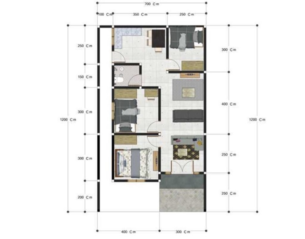 Denah Rumah Type 4572