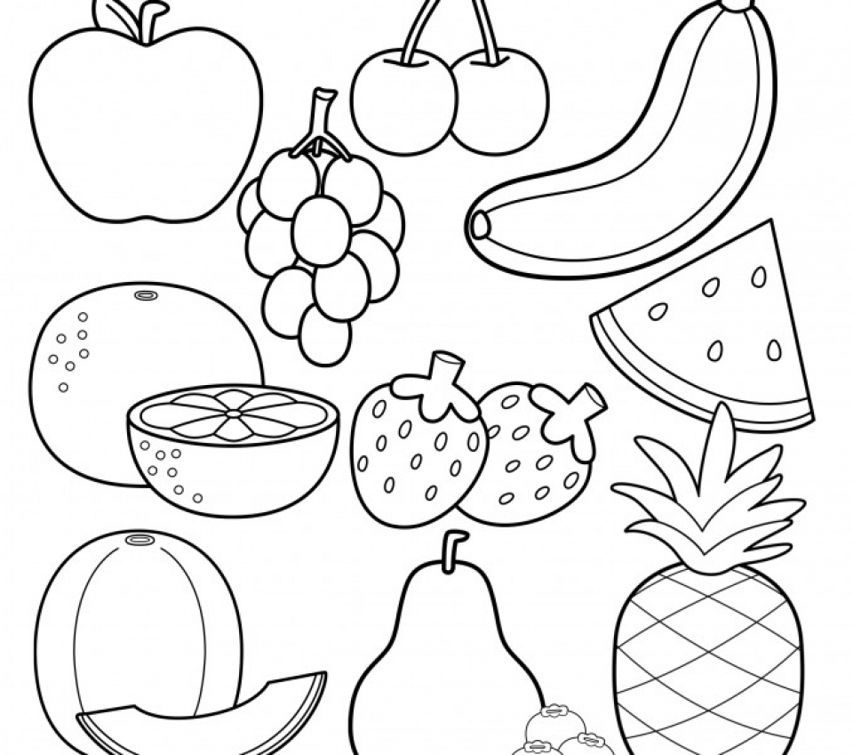 Fruit Colouring Pages Printable