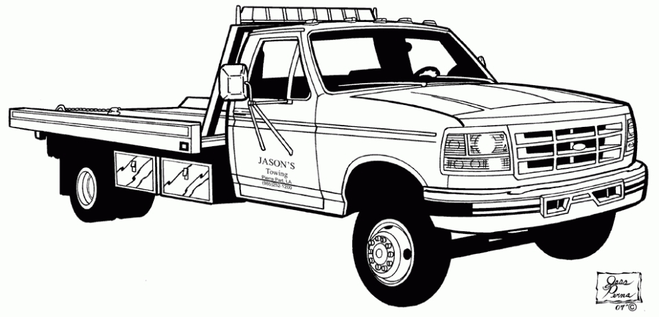 Trucks To Color Printable