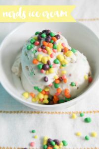 Everyday Party Magazine Summer Fun Ice Cream Recipe #IceCream #HomemadeIceCream #Nerds #NostalgiaElectrics