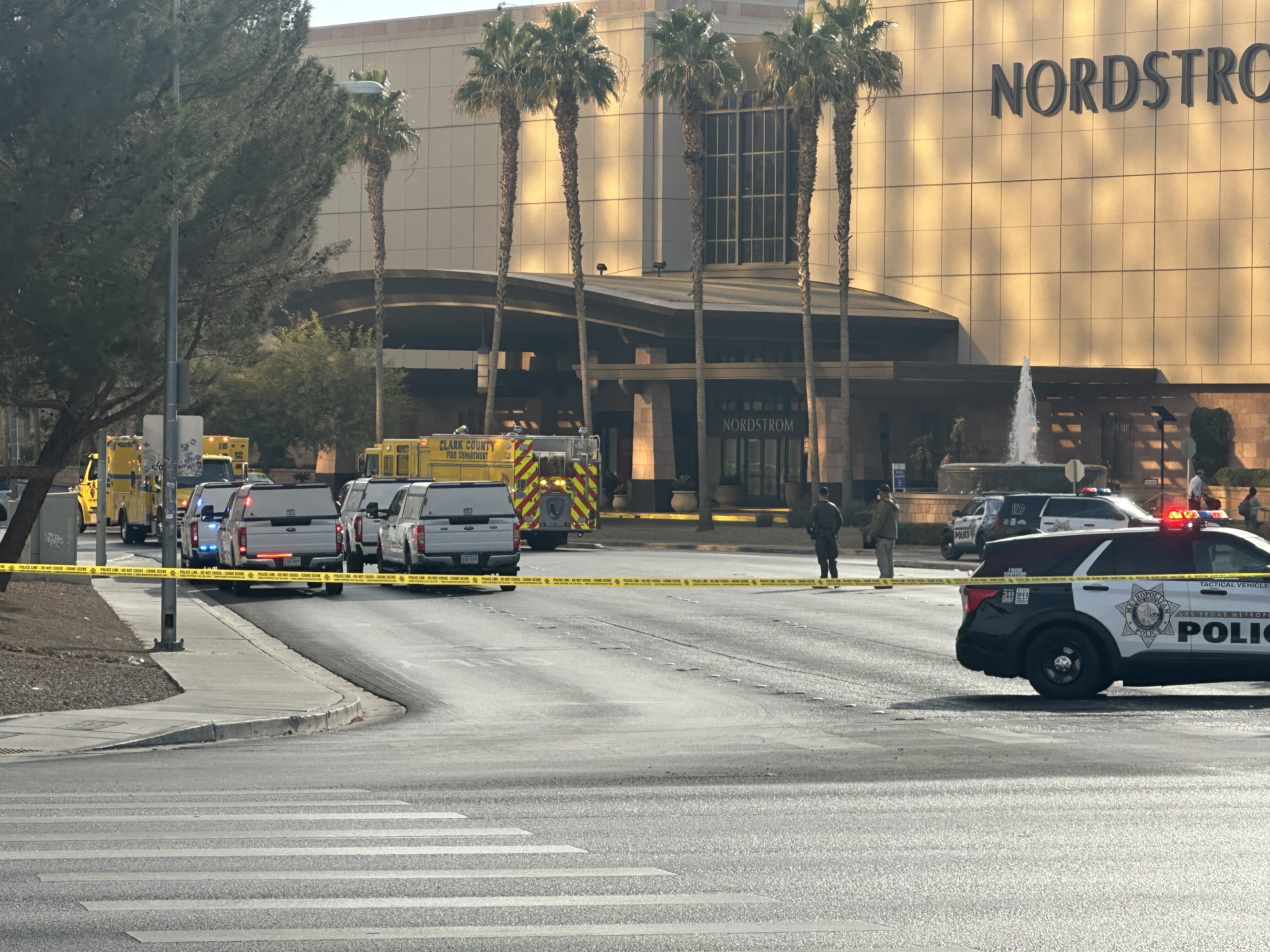 Las Vegas Metro police investigating vehicle fire near Trump Hotel 