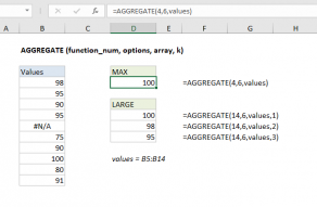 Excel AGGREGATE function