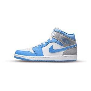 Jordan 1 Mid University Blue Grey