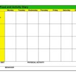 Printable Food Log Template