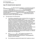 Sample Novation Agreement Template