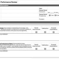 employee performance review template