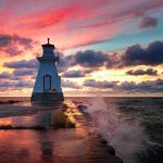 Southampton Range Light at sunset