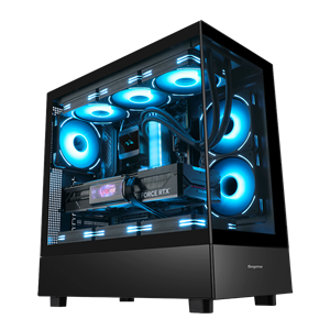 Segotep Endura Pro+ PC Gaming Case (E-ATX / ATX / M-ATX / ITX Supported) 436mm*230mm*456mm , Tempered Glass , Supports up to 360mm radiators , No Build-in Fans - Black