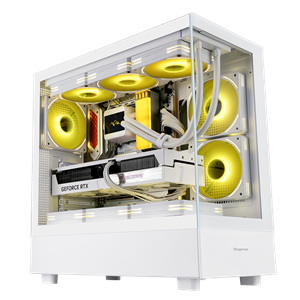 Segotep Endura Pro+ PC Gaming Case (E-ATX / ATX / M-ATX / ITX) 436mm*230mm*456mm , Tempered Glass , Supports up to 360mm radiators , White