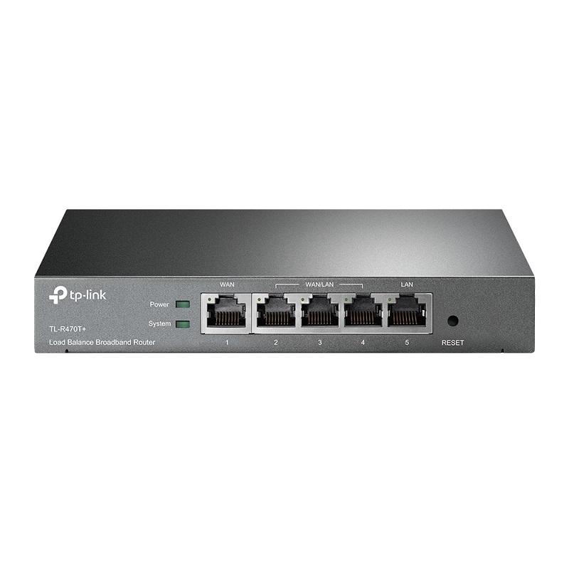 TP-LINK Load Balance Broadband Router TL-R470T+ ; Up to 4 WAN ports, PPPoE Server, Marshals bandwidth resource