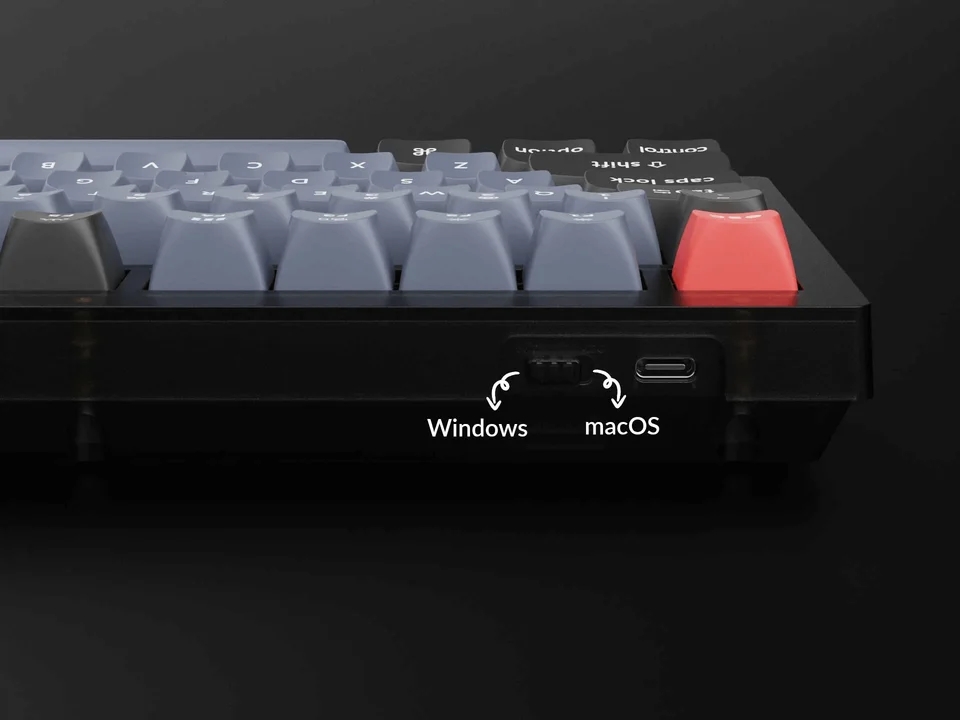 Keychron V1 Max Wireless Custom Mechanical Keyboard | Fully Assembled Knob |2.4 GHz wireless and Bluetooth 5.1 connectivity | compact 75% layout | gasket mount |double-shot PBT keycaps Gateron Jupiter Brown Switches | Carbon Black  Wireless Mechanical Keyboard RGB Brown Switches