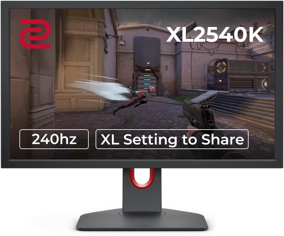 BenQ ZOWIE XL2540K Esports Gaming Monitor | 24.5 inch 240Hz XL Setting to Share | Compatible with PS5 and Xbox Series X, black Gaming Monitor BenQ ZOWIE 25" 240Hz