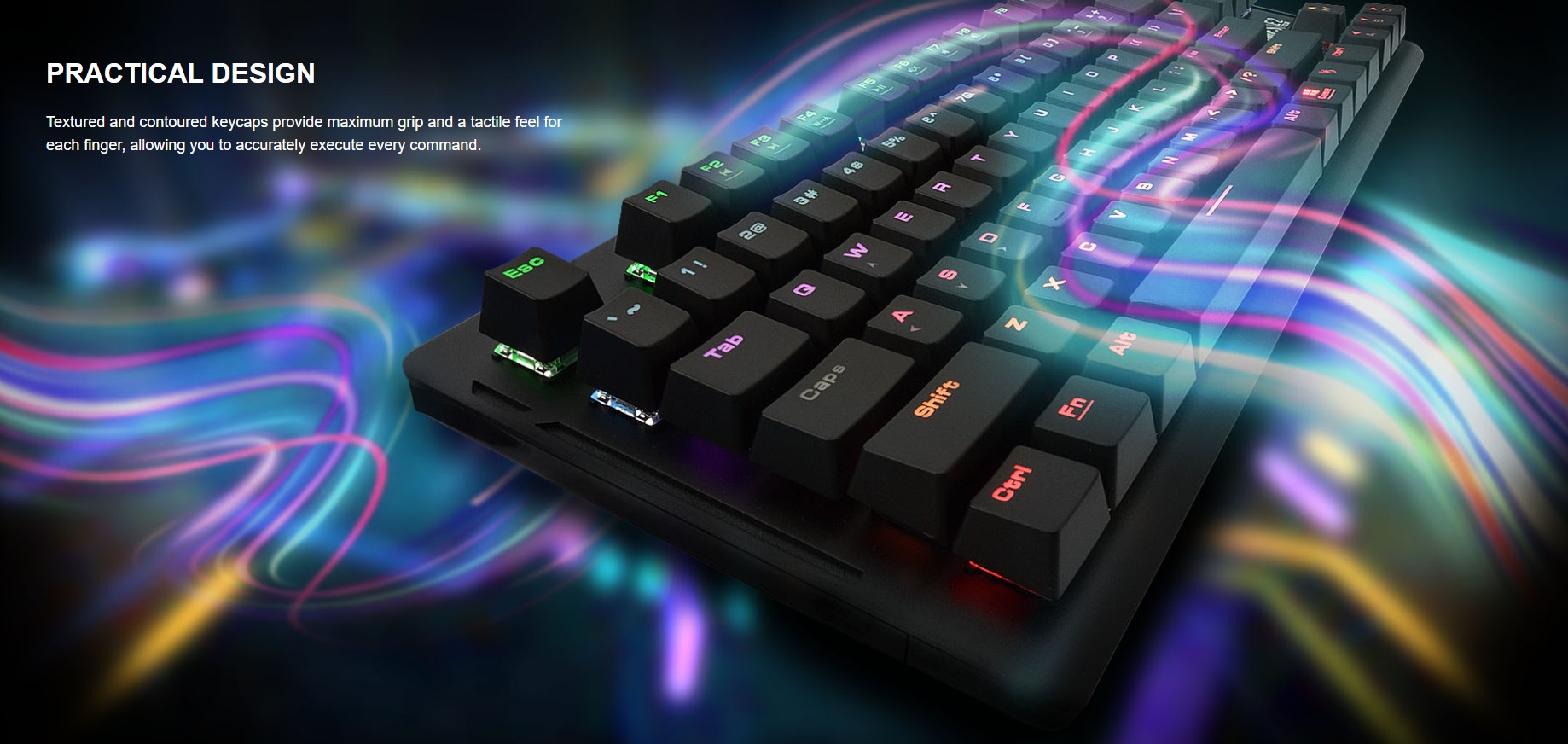 HERMES-E2-BROWN GAMDIAS HERMES E2 Gaming Mechanical Keyboard GAMDIAS HERMES E2 Gaming Mechanical Keyboard Brown Switches , 87 Key Form Factor , 7 Vivid RGB Presets , N-key rollover Anti-ghosting , Metal Faceplate , 1000Hz Polling Rate - Black