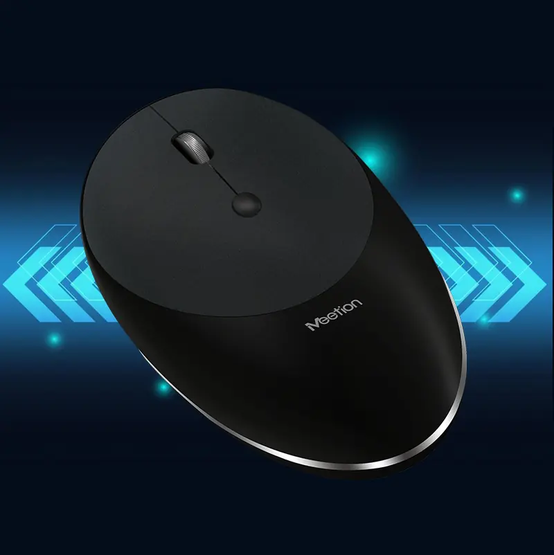 MEETION-MT-R600-B Rechargeable Wireless Mouse R600 with 1600 DPI MEETION Rechargeable Wireless Mouse R600 with 1600 DPI, 10m Wireless Range, 2.4GHz Transmission, Mute Buttons, Auto Sleep, and Slim Design | BLACK GREY