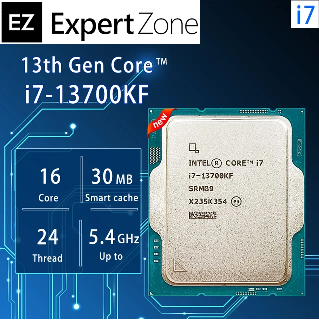 13700KF-PULLOUT Intel Core i7-13700KF CPU PULL OUT TRAY Intel Core i7-13700KF CPU – Core i7 13th Gen Raptor Lake 16-Core (8P+8E) P-core Base Frequency: 3.4 GHz E-core Base Frequency: 2.5 GHz LGA 1700 125W Desktop Processor – PULL OUT