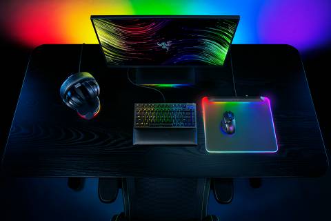 Equipamentos da Razer para PCs em exposição