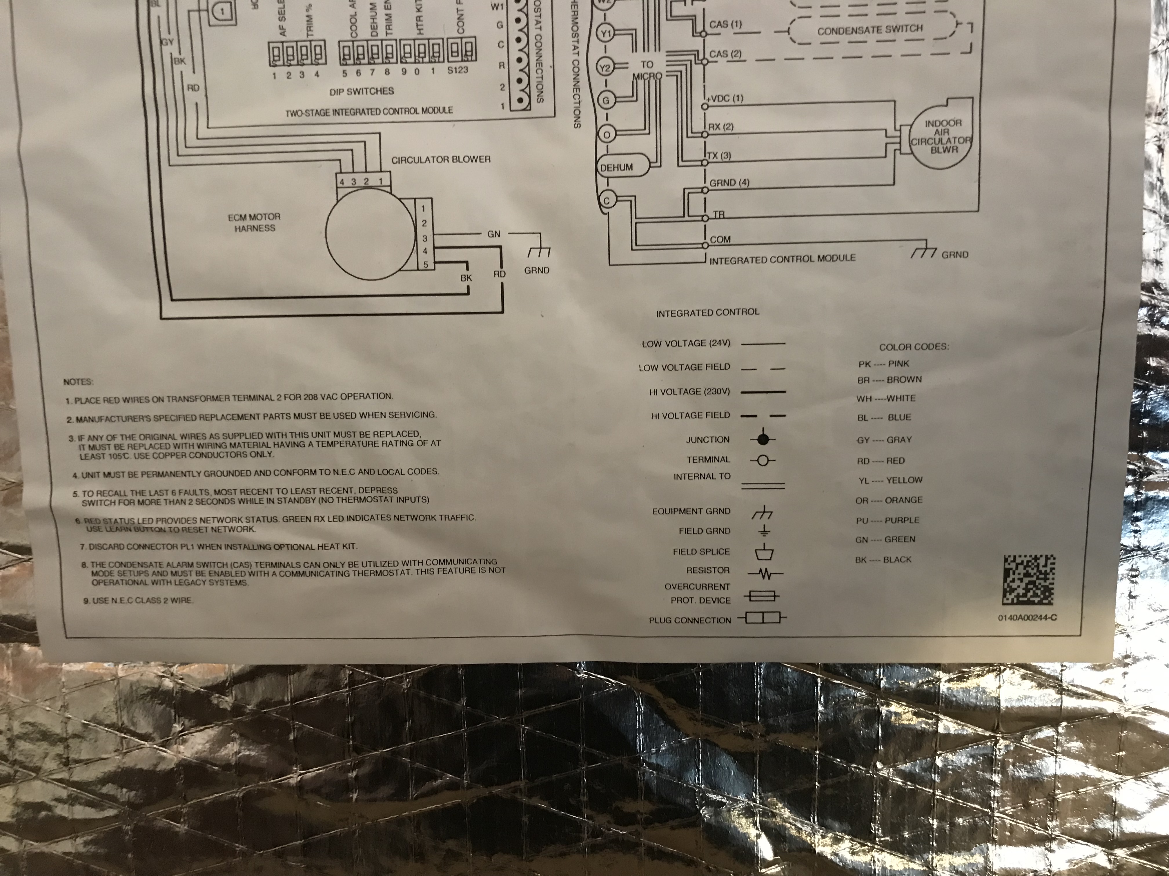 I just installed a GSXC1802421 GOODMAN condensing unit and a AVPTC29B14 ...