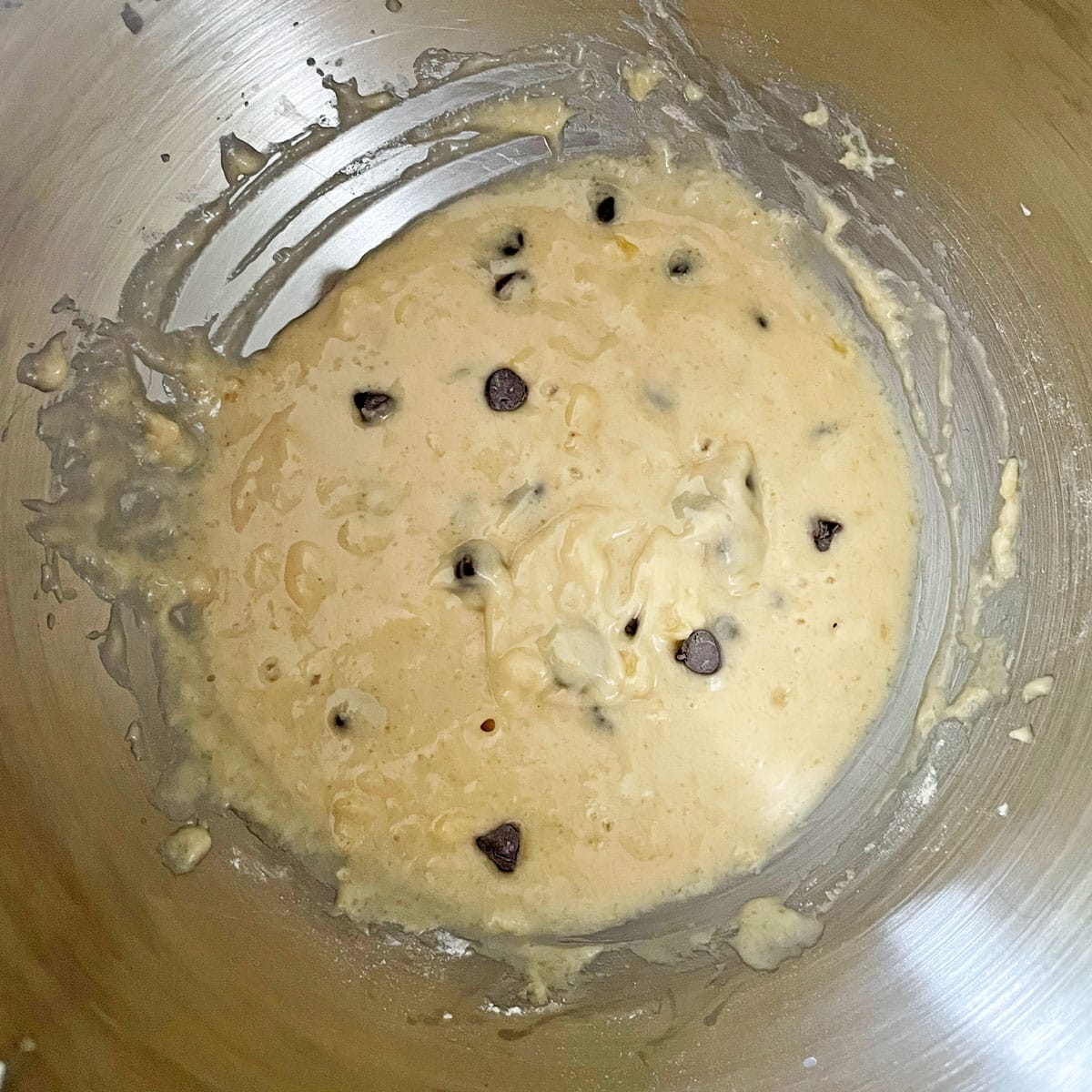 Banana muffin batter.