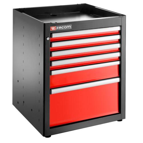 JLS3-MBS6T - Base unit Jetline+, single, 6 drawers, red