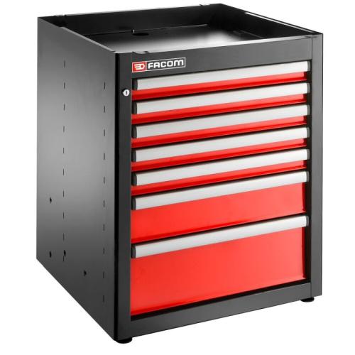 JLS3-MBS7T - Base unit Jetline+, single, 7 drawers, red