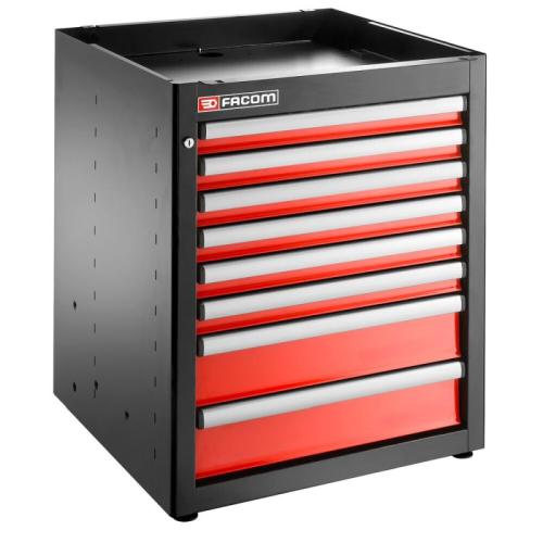 JLS3-MBS8T - Base unit Jetline+, single, 8 drawers, red