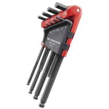 83SH.JP9A - Set of hex keys with spherical head, 1.5 - 10 mm