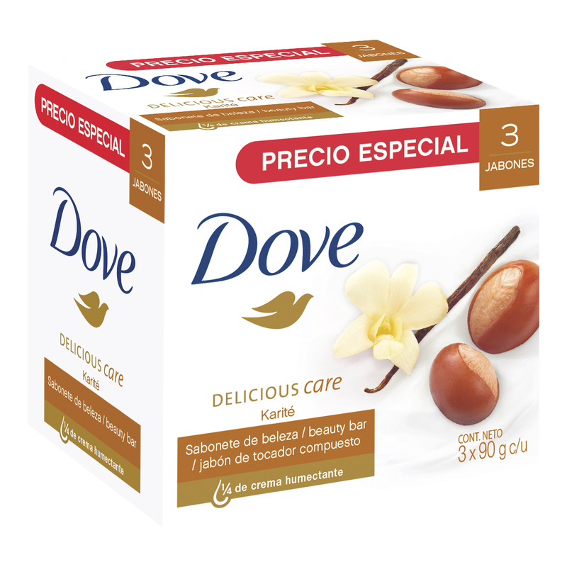 3 Jabon Dove Karite 90 Gr