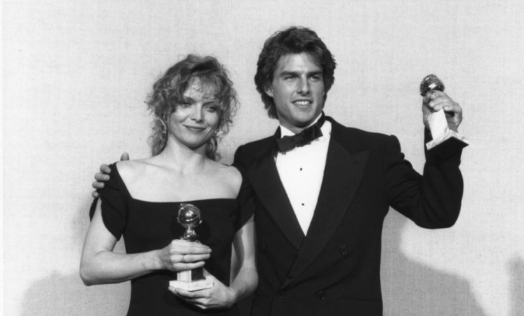 Michelle Pfeiffer, Tom Cruise at the 47th Annual Golden Globe Awards