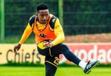 Kaizer Chiefs defender Given Msimango during training session