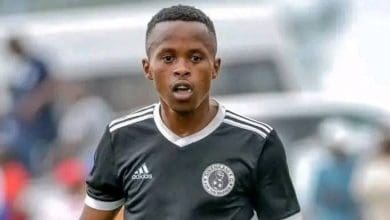 Talented winger Sandile Mathumbu in Sinenkani FC colours