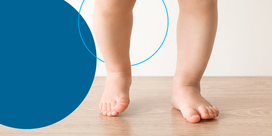 A close-up of a baby's feet