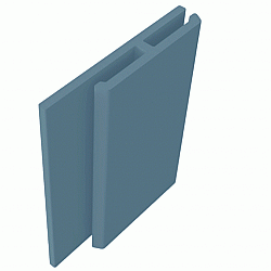 Colonial Blue 'H' Edge Trim / Extension Trim - 3 Metre