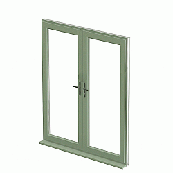 French Doors uPVC - A-Rated Made to Measure - Chartwell Green