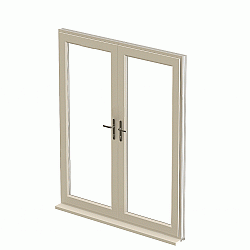 French Doors uPVC - A-Rated Made to Measure - Cream