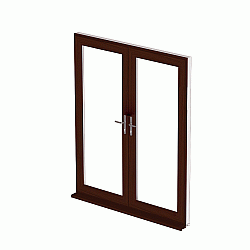 French Doors uPVC - A-Rated Made to Measure - Rosewood