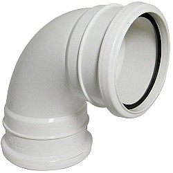 White 90º Bend Double Socket