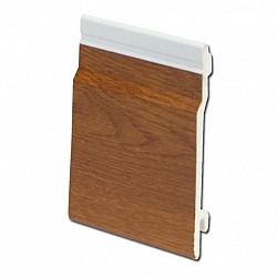 Light Oak uPVC Open-V Cladding 100mm