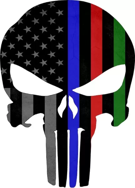 Thin Blue Line Punisher Skull Decal Outlet Discounts | www ...