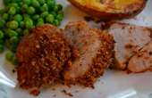 Tender pork in breadcrumbs