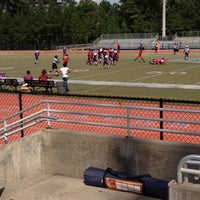 Photo taken at Westlake High School Stadium by Trimicia W. on 9/1/2012