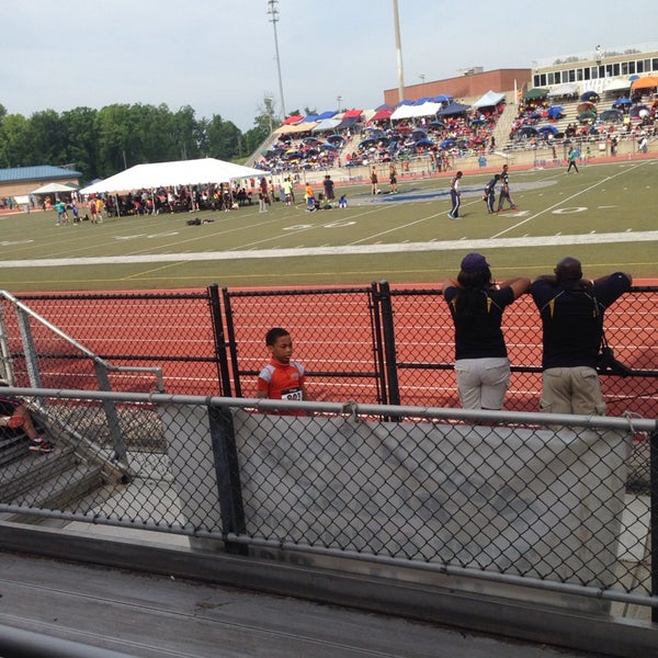 Photo taken at Westlake High School Stadium by Chris F. on 5/24/2014