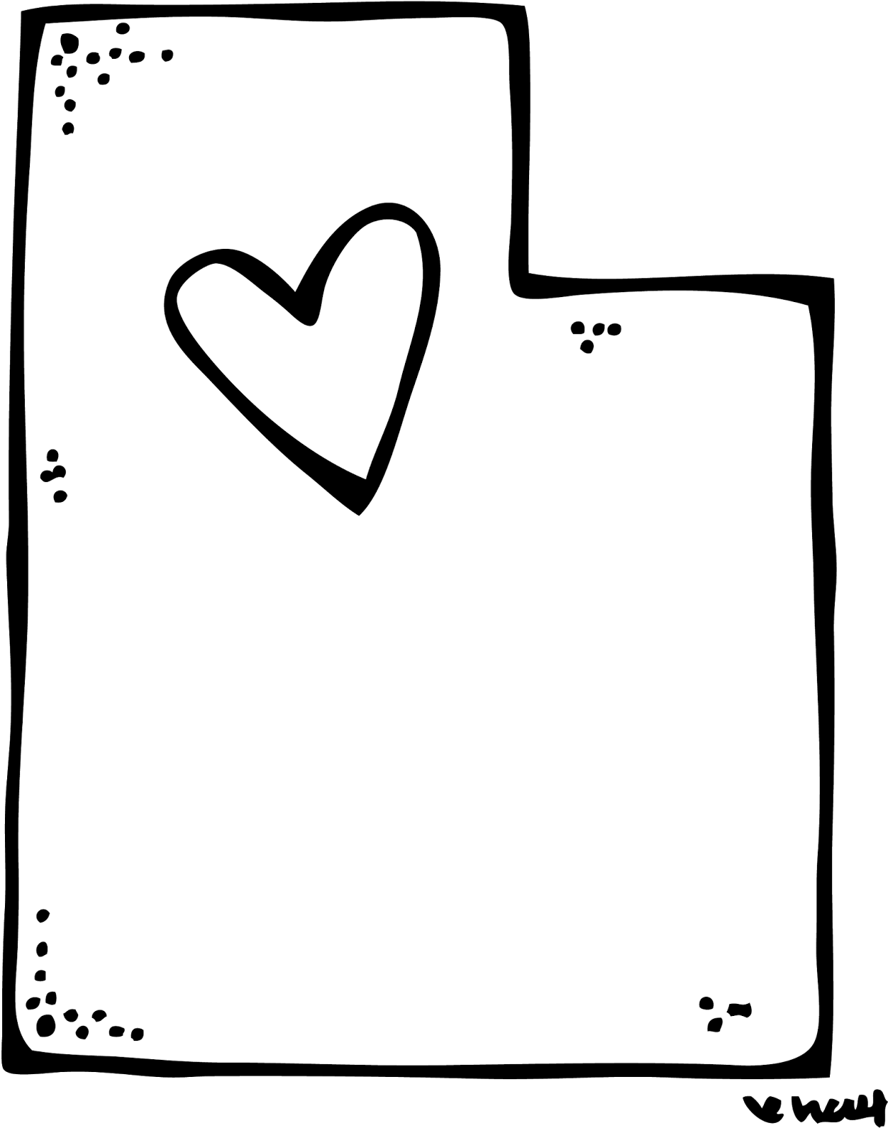 A Heart Drawn On A White Sheet Of Paper