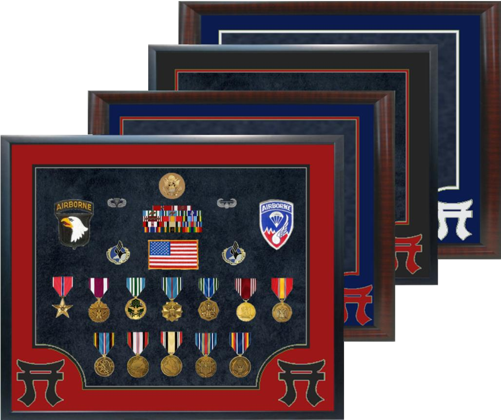 A Group Of Medals In A Frame