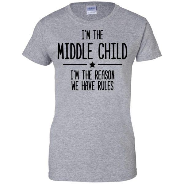 middle child womens t shirt - lady t shirt - sport grey