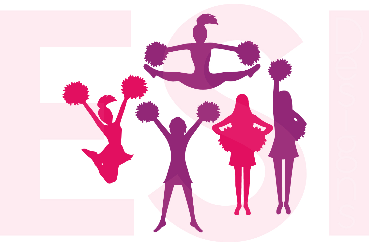 Download Cheerleader Silhouette Designs (4201) | SVGs | Design Bundles