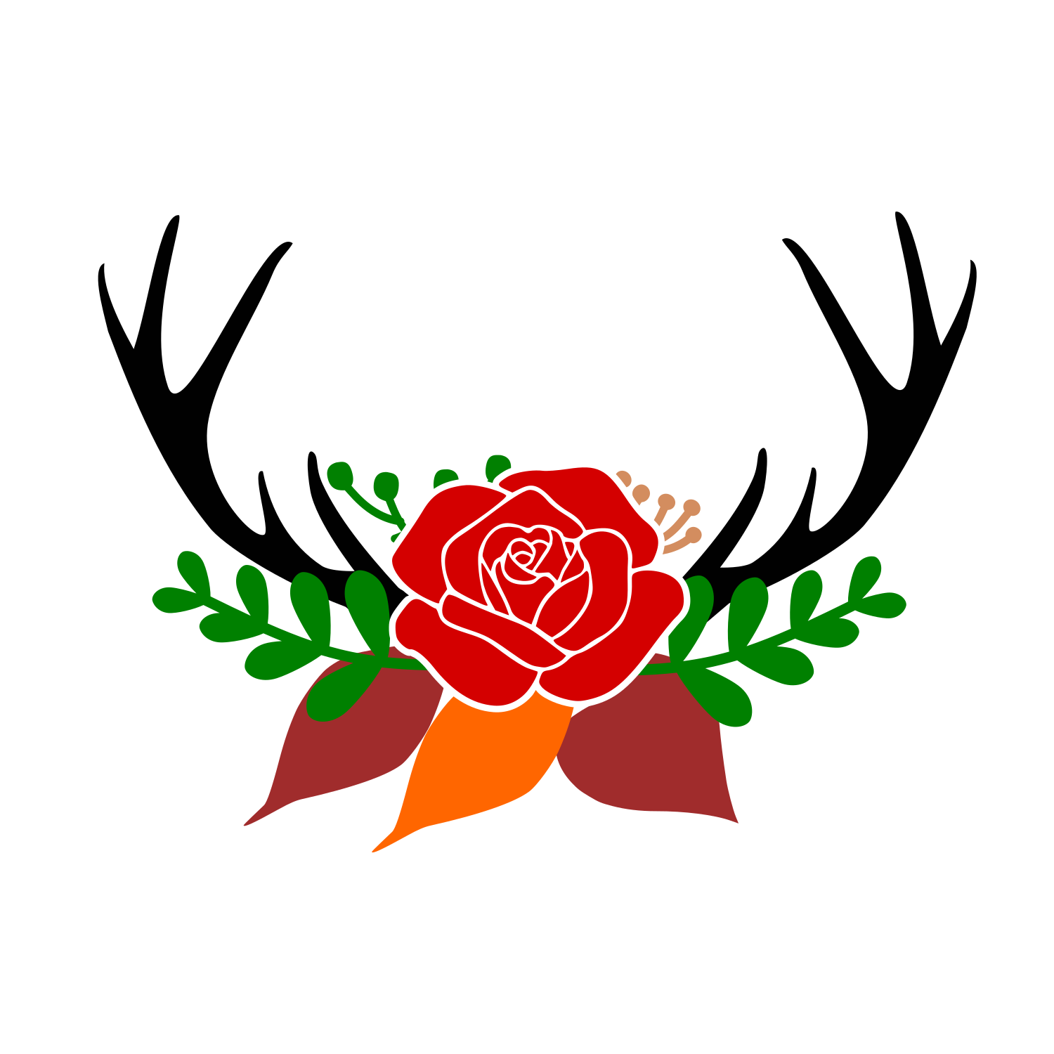 Download Deer floral antler svg