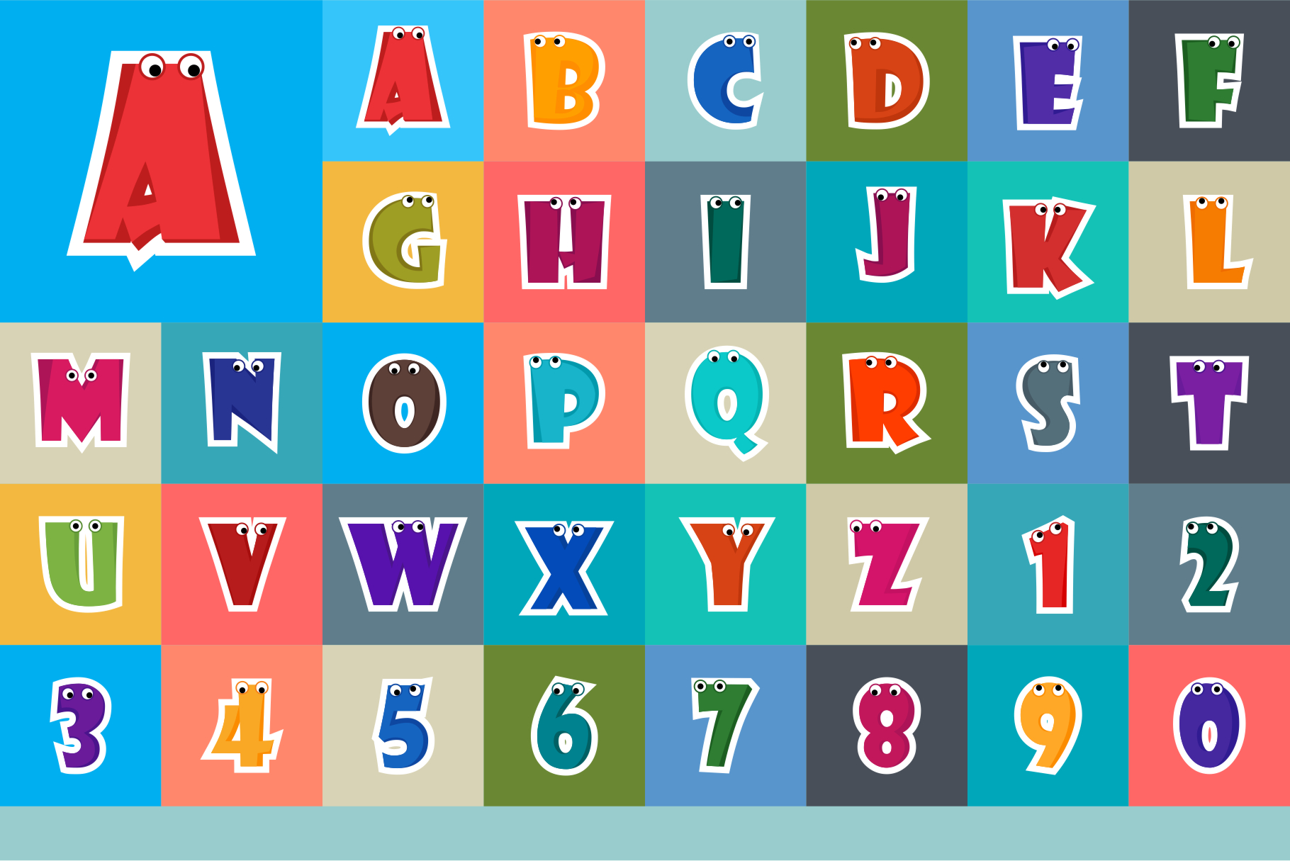 Cartoon Alphabet Letters A To Z