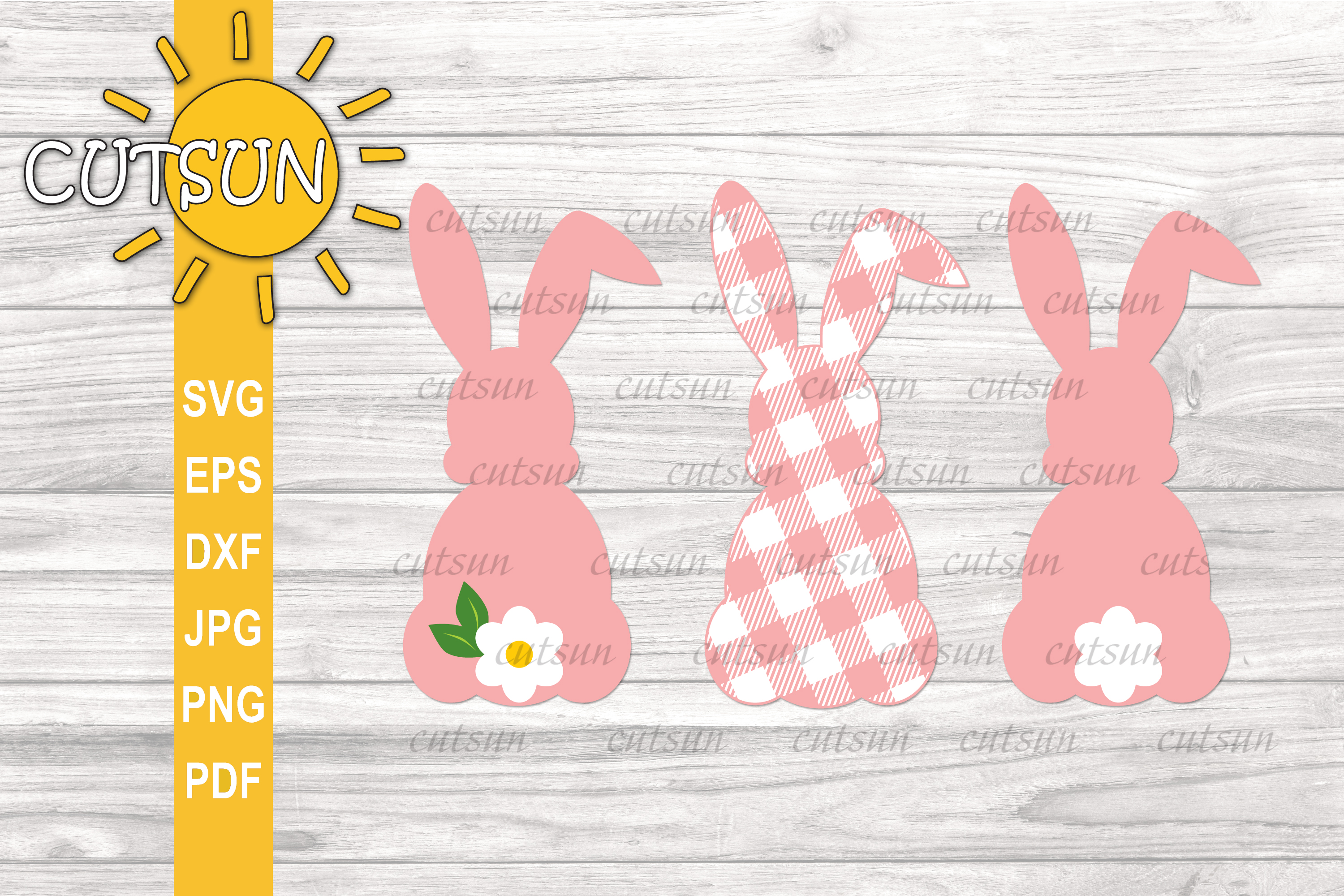 Easter Bunny svg | Bunny svg | Plaid bunny SVG