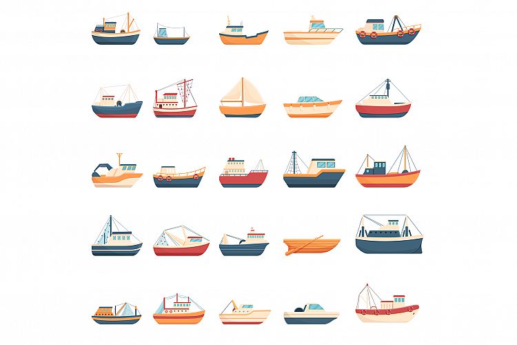 Cartoon Fishing Boat Clipart  Image 3