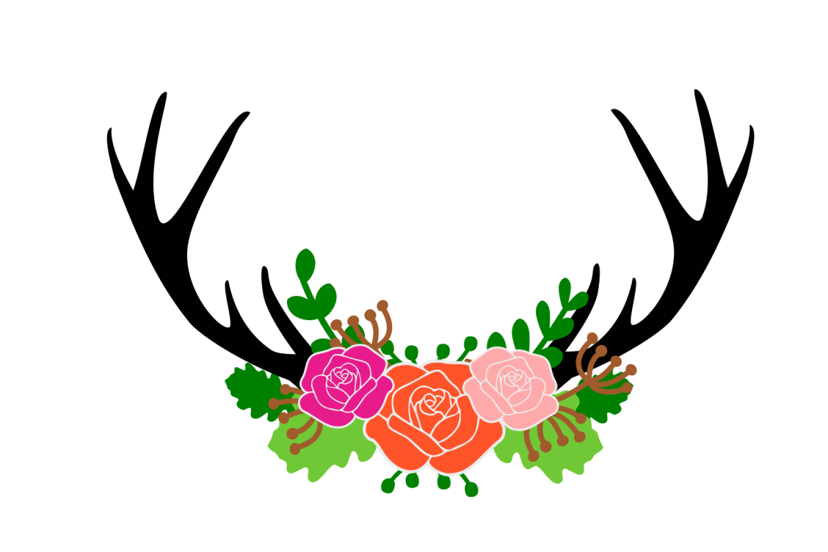 Download Deer floral antler svg (62708) | SVGs | Design Bundles